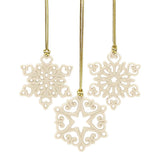 Pierced Snowflake 3Pc Ornament Set